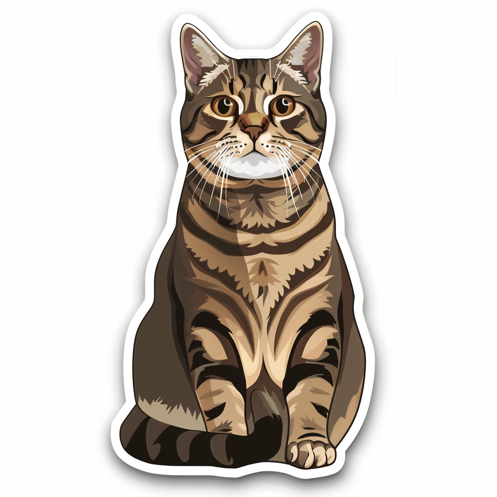 American Shorthair Cat majestic Expressive surreal Vinyl Decal Sticker for Car, Laptop, Tumbler and more # F018591