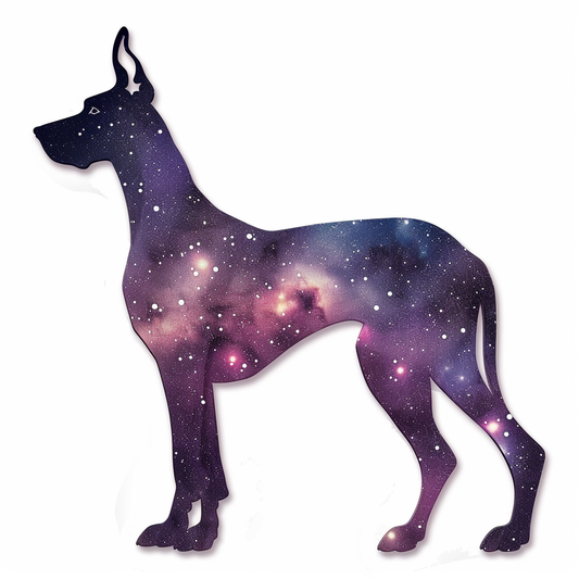 Adorable Great Dane Dog Expressive surreal Vinyl Decal Sticker for Car, Laptop, Tumbler and more # F017966