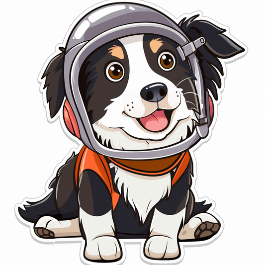 Sticker of a Border Collie Dog majestic Expressive surreal Vinyl Decal Sticker for Car, Laptop, Tumbler and more # F021926