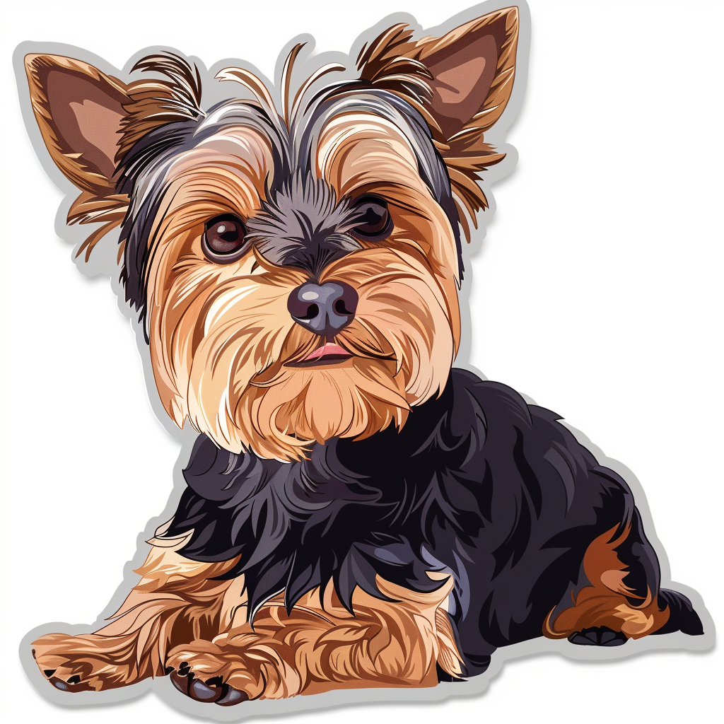 Yorkshire Terrier Dog Vinyl Decal Sticker for Car, Laptop, Tumbler and more # F07246