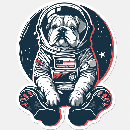 Bulldog Dog majestic Expressive surreal Vinyl Decal Sticker for Car, Laptop, Tumbler and more # F017698