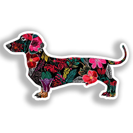 Dachshund Dog Vinyl Decal Sticker for Car, Laptop, Tumbler and more # A019757-4" x 4"