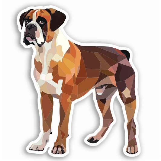 Boxer DogWhite  Vinyl Decal Sticker for Car, Laptop, Tumbler and more # F07721