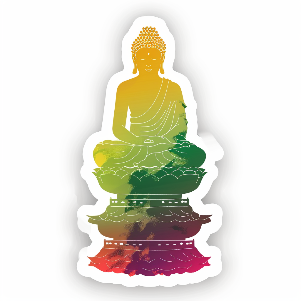 Buddha majestic Expressive surreal Vinyl Decal Sticker for Car, Laptop, Tumbler and more # F016940
