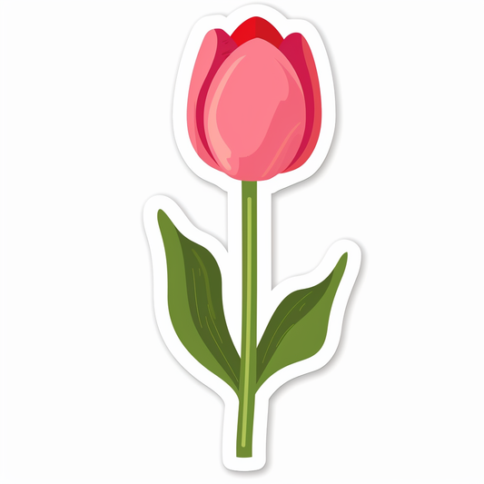 Sticker of a Tulip flower Vinyl Decal Sticker for Car, Laptop, Tumbler and more # F023436