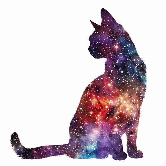 Abyssinian Cat astronaut majestic Expressive surreal Vinyl Decal Sticker for Car, Laptop, Tumbler and more # F021164-4" x 4"