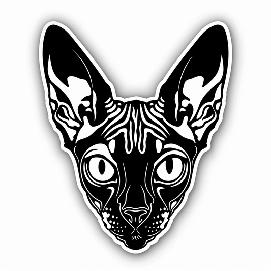 Sphynx Cat Vinyl Decal Sticker for Car, Laptop, Tumbler and more # F010044