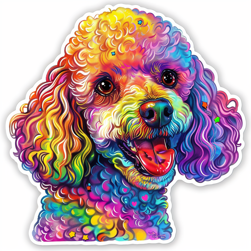 Poodle Dog heartcore Vinyl Decal Sticker for Car, Laptop, Tumbler and more # F012274
