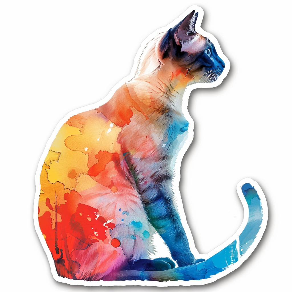 Burmese Cat Vinyl Decal Sticker for Car, Laptop, Tumbler and more # F010691