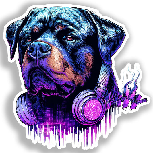Rottweiler Dog Vinyl Decal Sticker for Car, Laptop, Tumbler and more # A018333-4" x 4"