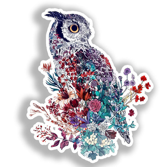 Owl Vinyl Decal Sticker for Car, Laptop, Tumbler and more # A018452-4" x 4"