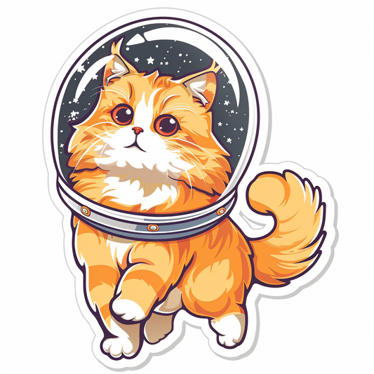 Adorable Turkish Angora Cat  Vinyl Decal Sticker for Car, Laptop, Tumbler and more # F021012-4" x 4"
