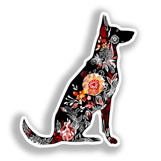 German Shepherd Dog Vinyl Decal Sticker for Car, Laptop, Tumbler and more # A019614-4" x 4"
