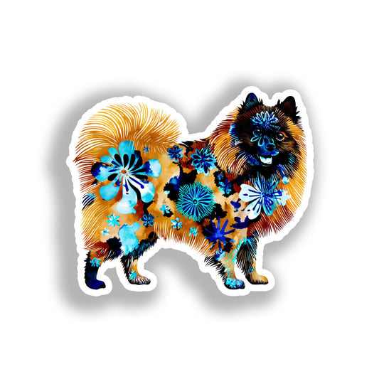 Pomeranian Dog Vinyl Decal Sticker for Car, Laptop, Tumbler and more # A017403-4" x 4"