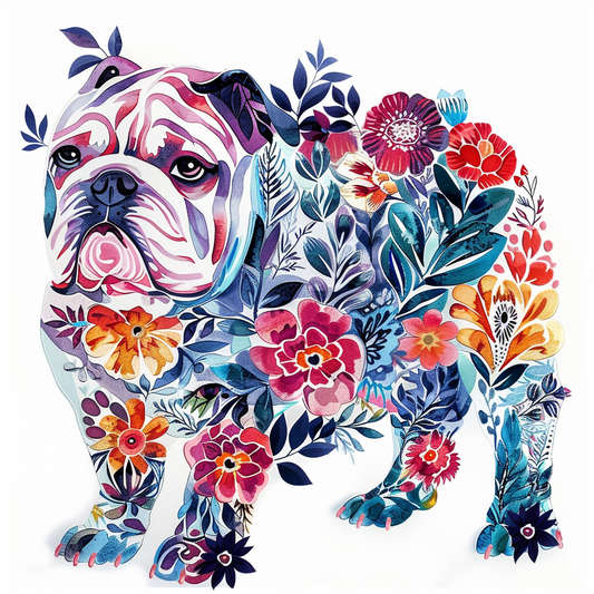 Bulldog Dog majestic Expressive surreal Vinyl Decal Sticker for Car, Laptop, Tumbler and more # F017587