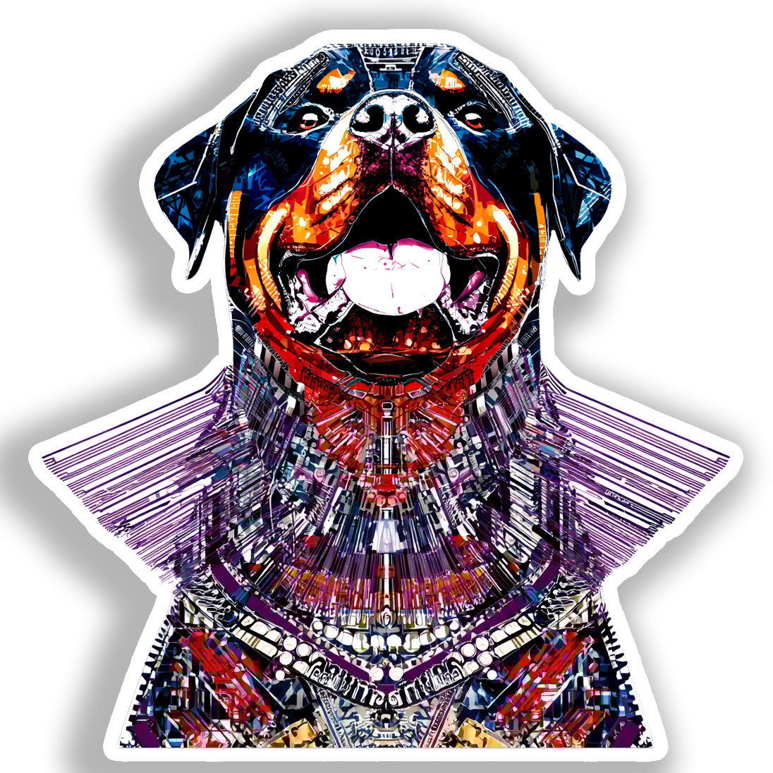 Rottweiler Dog Vinyl Decal Sticker for Car, Laptop, Tumbler and more # A018281-4" x 4"