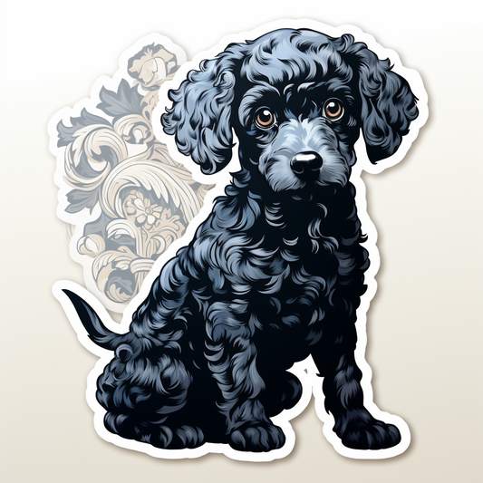 Poodle dog art deco Vinyl Decal Sticker for Car, Laptop, Tumbler and more # F012199