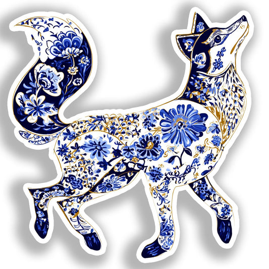 Fox Vinyl Decal Sticker for Car, Laptop, Tumbler and more # A018530-4" x 4"