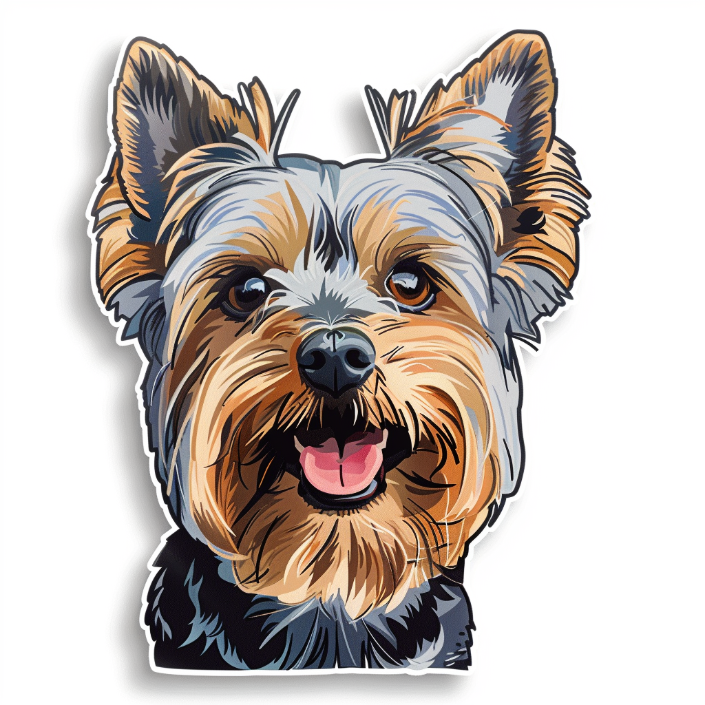 Yorkshire Terrier Dog Vinyl Decal Sticker for Car, Laptop, Tumbler and more # F07234