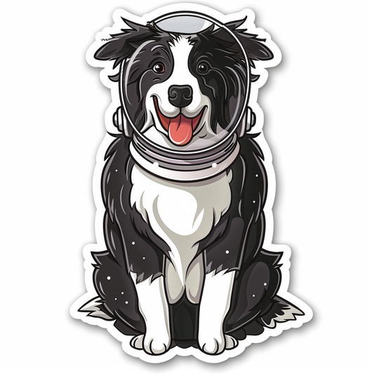 Sticker of a Border Collie Dog majestic Expressive surreal Vinyl Decal Sticker for Car, Laptop, Tumbler and more # F021925