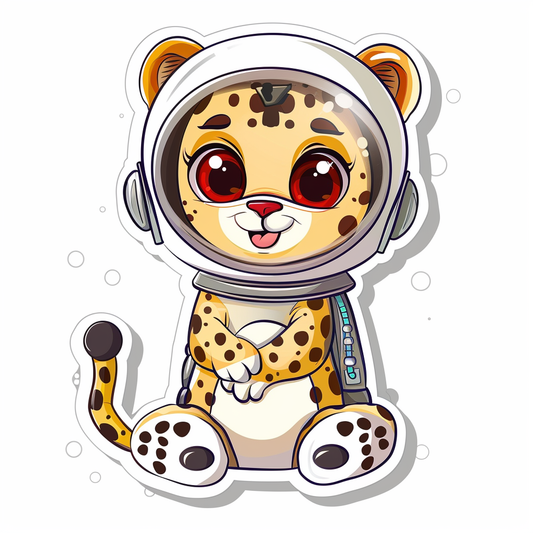 Leopard majestic Expressive surreal Vinyl Decal Sticker for Car, Laptop, Tumbler and more # F022625