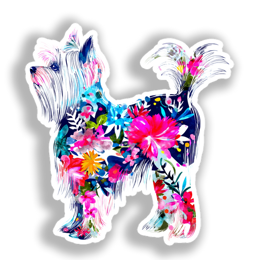 Yorkshire Terrier Dog Vinyl Decal Sticker for Car, Laptop, Tumbler and more # A017168-4" x 4"