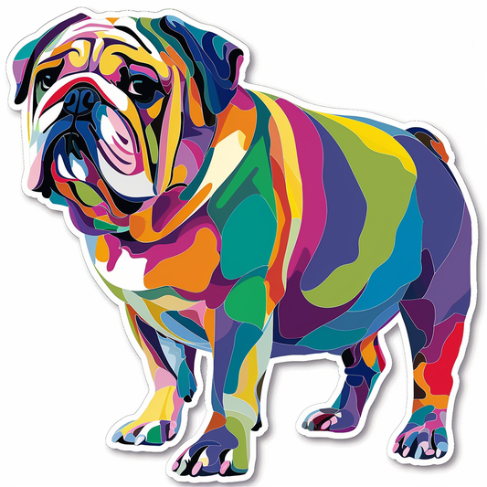 Bulldog Dog majestic Expressive surreal Vinyl Decal Sticker for Car, Laptop, Tumbler and more # F017427