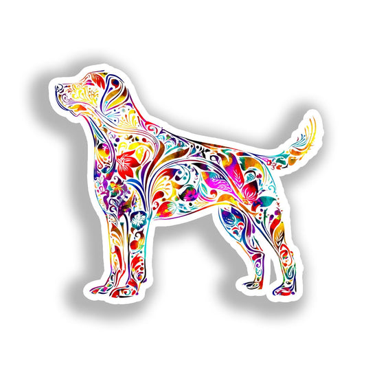 Labrador Retriever Dog Vinyl Decal Sticker for Car, Laptop, Tumbler and more # A019490-4" x 4"