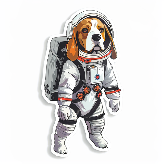 Beagle dog astronaut Vinyl Decal Sticker for Car, Laptop, Tumbler and more # F011997
