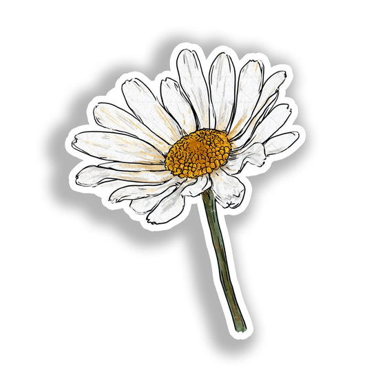 Daisy Flower Vinyl Decal Sticker for Car, Laptop, Tumbler and more # A019728-4" x 4"