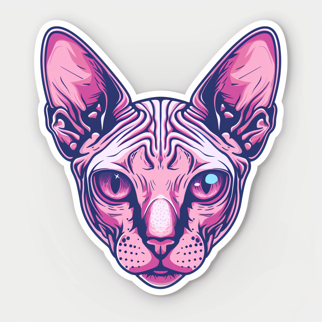 Sphynx Cat Vinyl Decal Sticker for Car, Laptop, Tumbler and more # F010023
