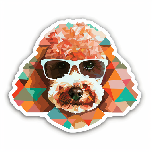 Poodle Dog cyber punk Vinyl Decal Sticker for Car, Laptop, Tumbler and more # F012596