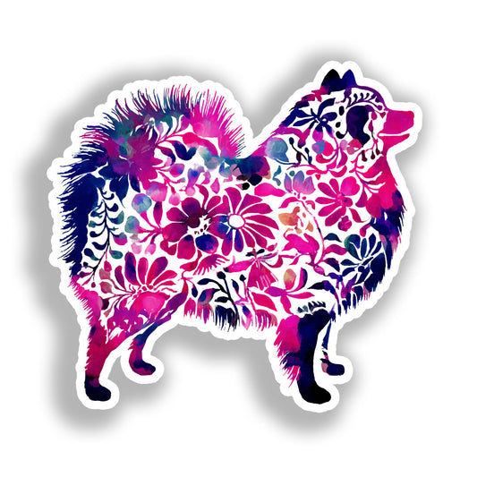 Pomeranian Dog Vinyl Decal Sticker for Car, Laptop, Tumbler and more # A017462-4" x 4"