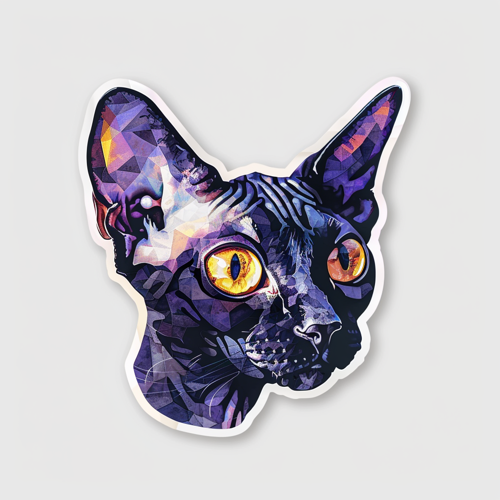 Devon Rex Cat Vinyl Decal Sticker for Car, Laptop, Tumbler and more # F09789