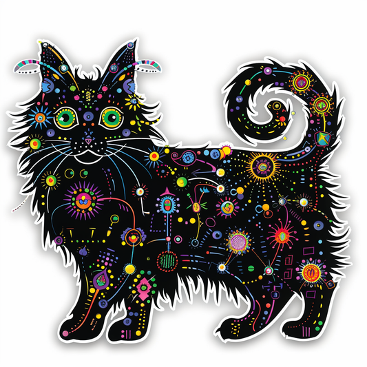 Adorable Turkish Angora Cat  Vinyl Decal Sticker for Car, Laptop, Tumbler and more # F020894-4" x 4"