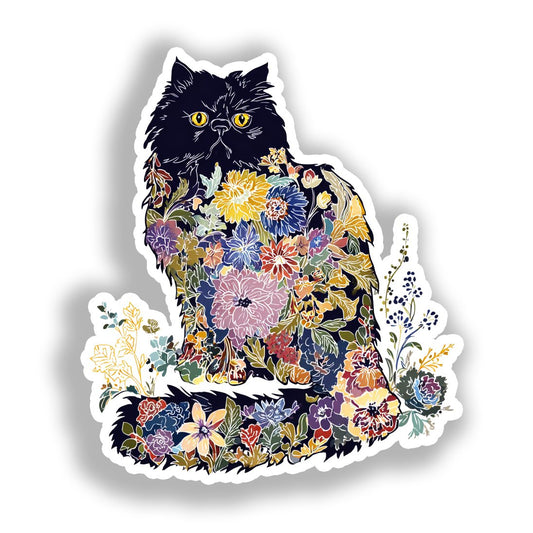 Persian Cat Vinyl Decal Sticker for Car, Laptop, Tumbler and more # A019269-4" x 4"