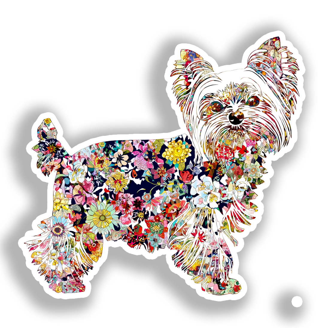Yorkshire Terrier Dog Vinyl Decal Sticker for Car, Laptop, Tumbler and more # A017201-4" x 4"