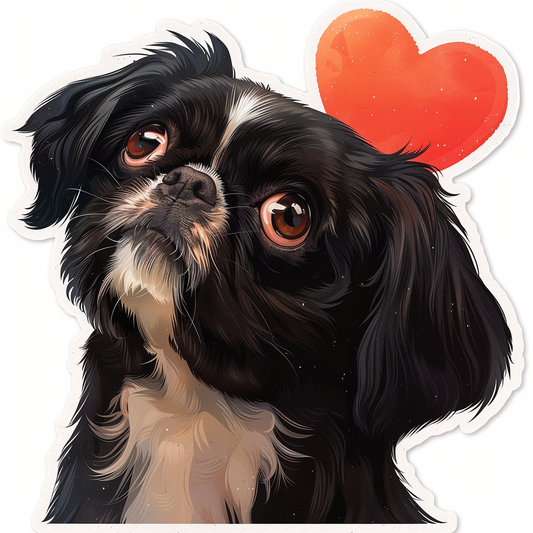Adorable Shih Tzu Dog Expressive surreal Vinyl Decal Sticker for Car, Laptop, Tumbler and more # F018284