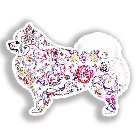 Pomeranian Dog Vinyl Decal Sticker for Car, Laptop, Tumbler and more # A017441-4" x 4"