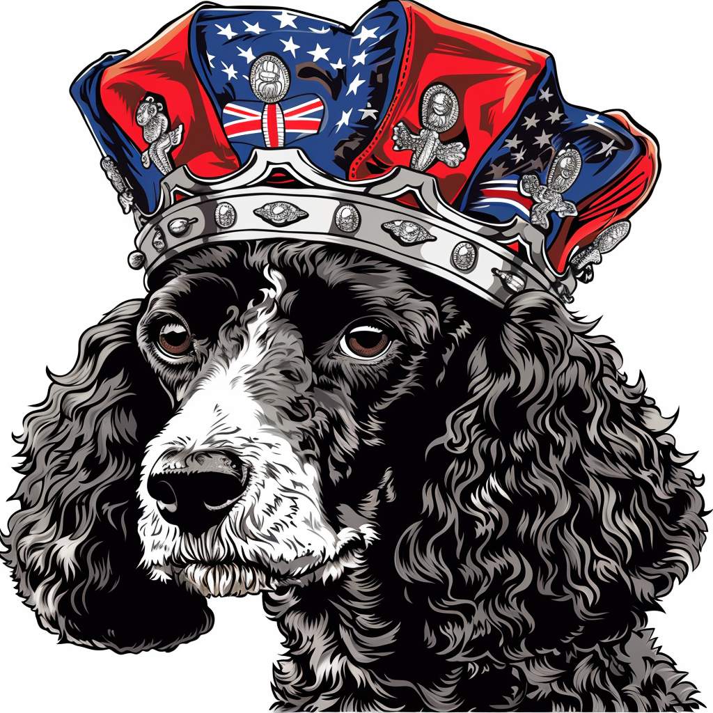 Poodle Dog crowned Vinyl Decal Sticker for Car, Laptop, Tumbler and more # F012549