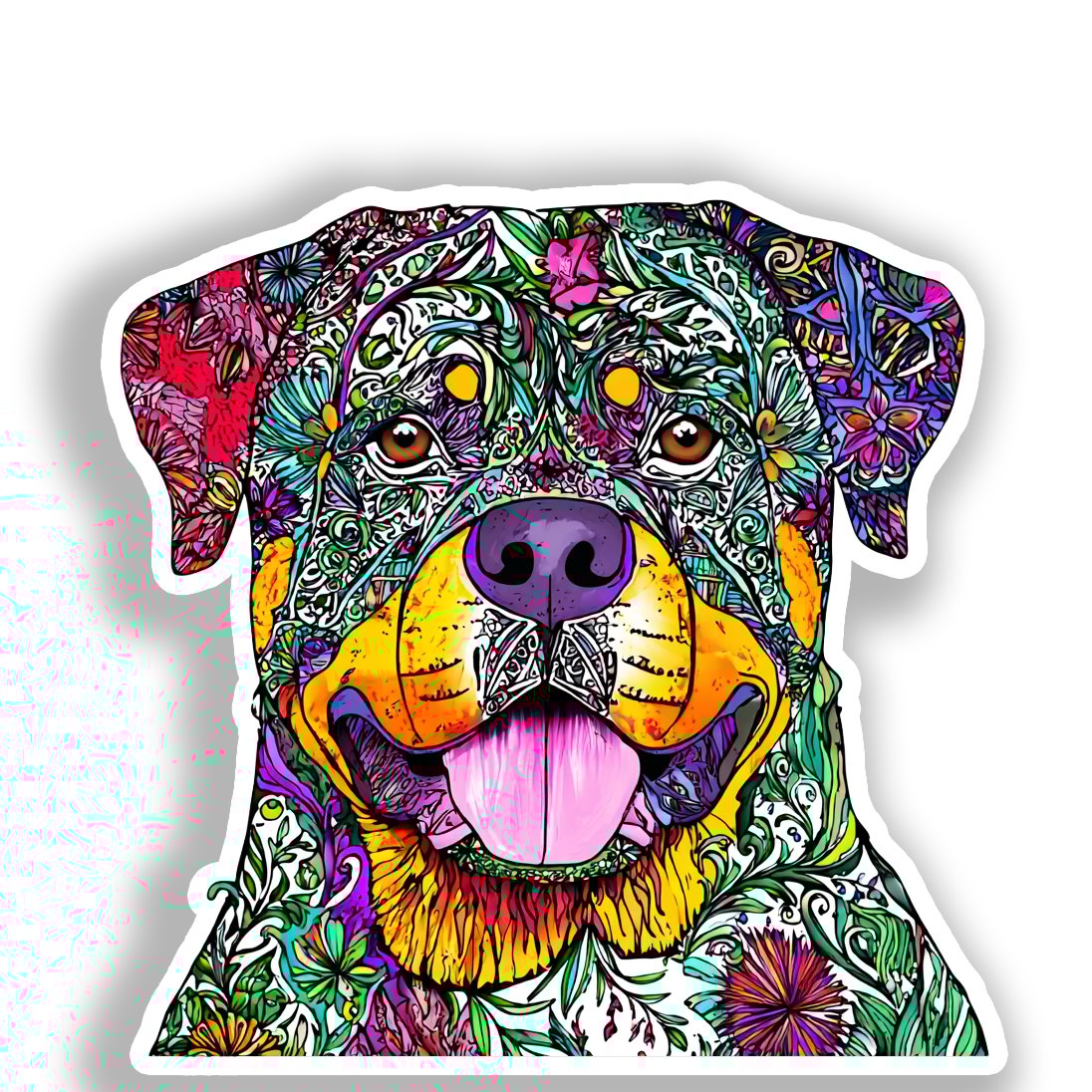 Rottweiler Dog Vinyl Decal Sticker for Car, Laptop, Tumbler and more # A018236-4" x 4"