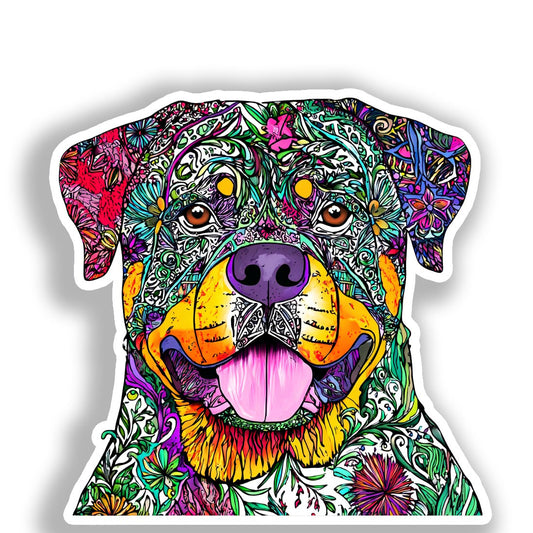 Rottweiler Dog Vinyl Decal Sticker for Car, Laptop, Tumbler and more # A018236-4" x 4"