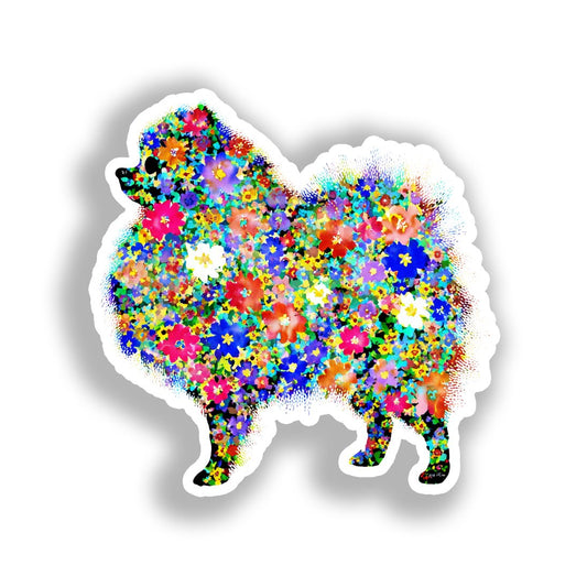 Pomeranian Dog Vinyl Decal Sticker for Car, Laptop, Tumbler and more # A017436-4" x 4"