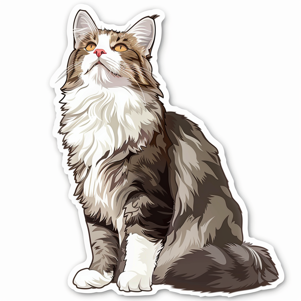 Maine Coon cat Vinyl Decal Sticker for Car, Laptop, Tumbler and more # F07770