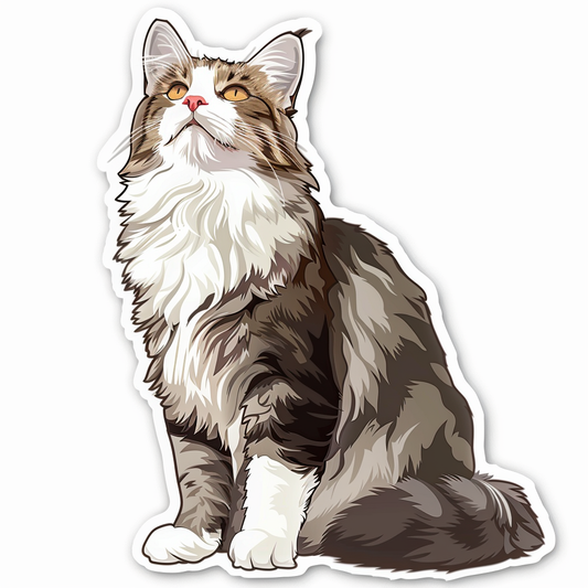 Maine Coon cat Vinyl Decal Sticker for Car, Laptop, Tumbler and more # F07770
