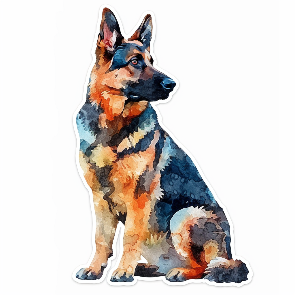 German Shepherd Dog Vinyl Decal Sticker for Car, Laptop, Tumbler and more # F07298