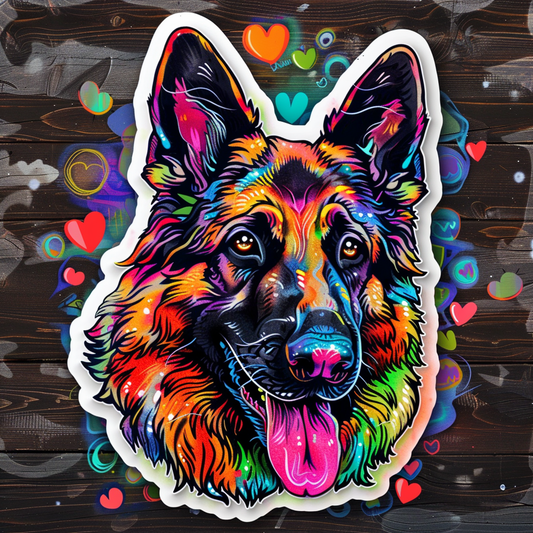 German Shepherd Dog Vinyl Decal Sticker for Car, Laptop, Tumbler and more # F011338
