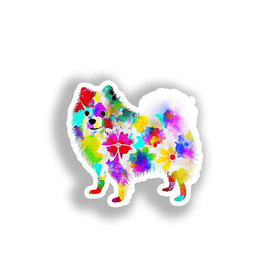 Pomeranian Dog Vinyl Decal Sticker for Car, Laptop, Tumbler and more # A017308-4" x 4"