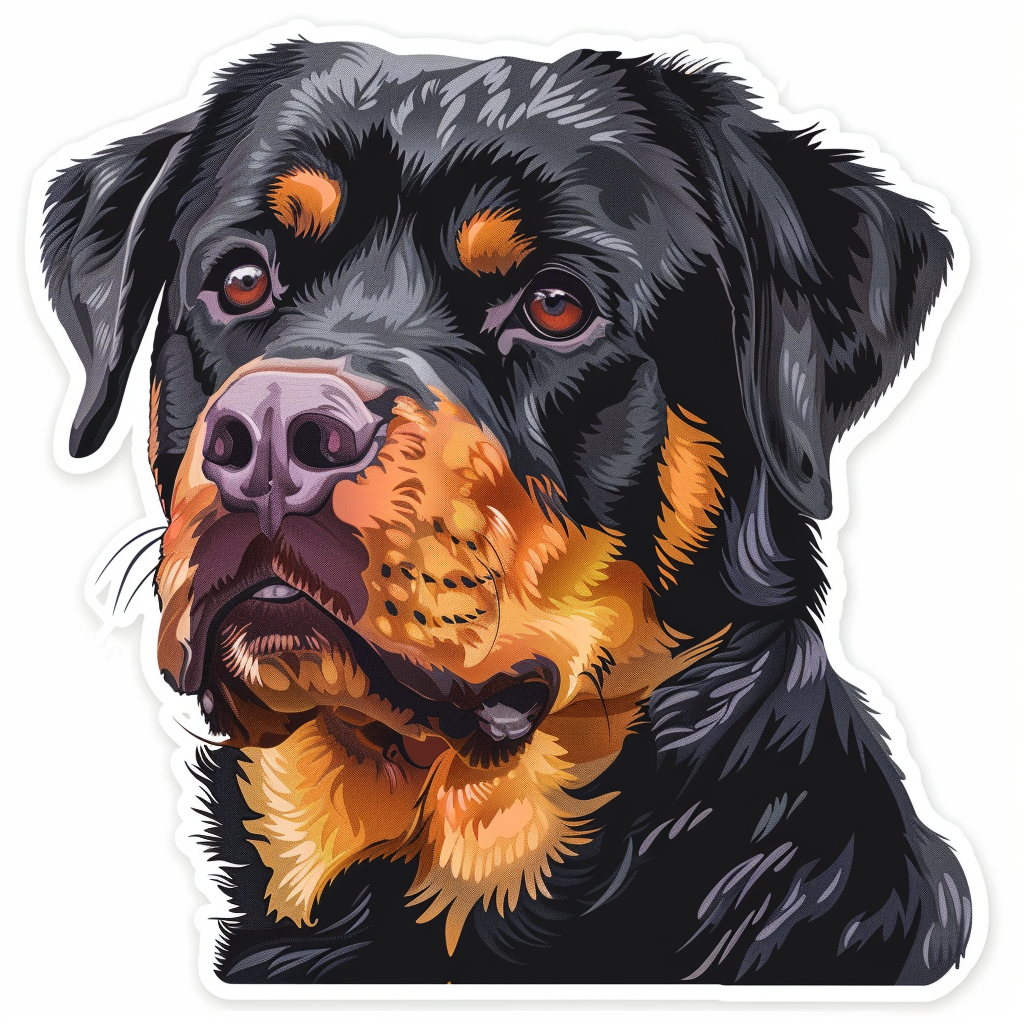 Rottweiler Dog Vinyl Decal Sticker for Car, Laptop, Tumbler and more # F07627