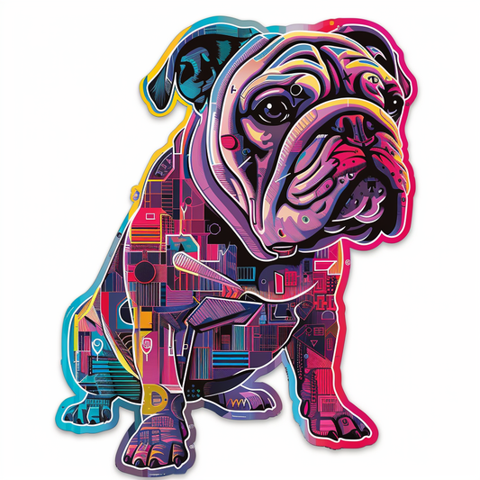 Bulldog Dog majestic Expressive surreal Vinyl Decal Sticker for Car, Laptop, Tumbler and more # F017545